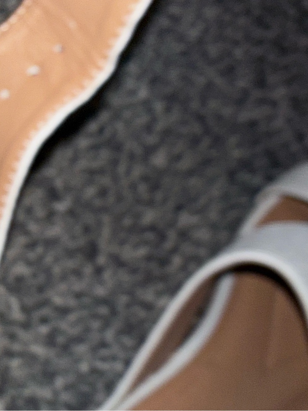 Women's White Open-Toe Flats with Tan Insole